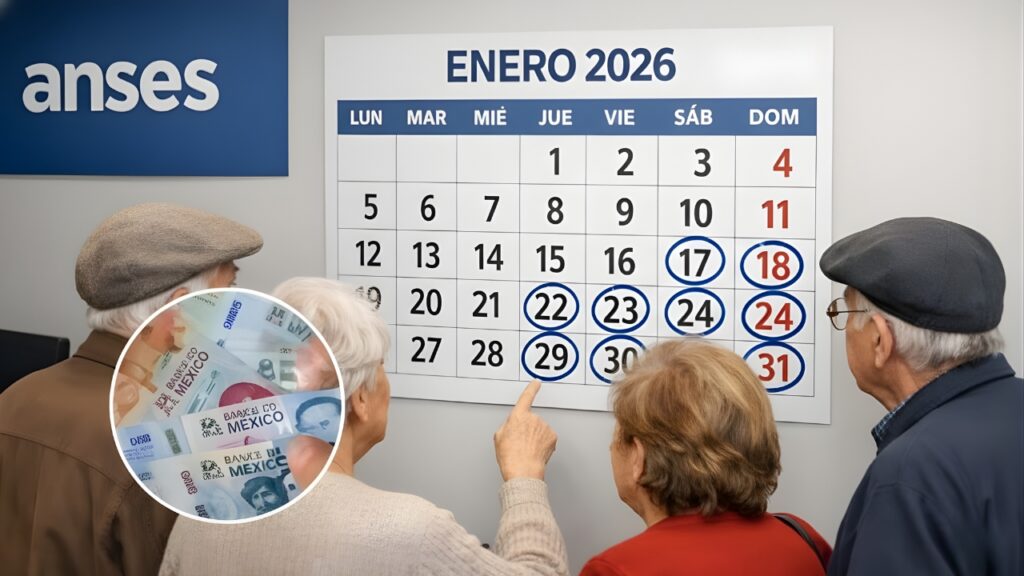 Jubilados en Argentina: aumento confirmado y fechas de cobro enero 2026